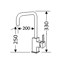 SARA Square Gooseneck Sink Mixer PS1001